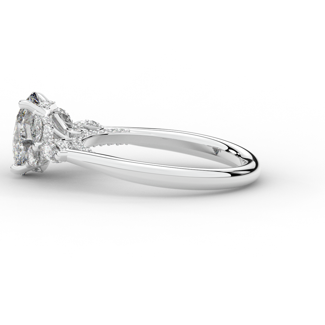 2.00CT.TW OVAL LAB DIAMOND ENGAGEMENT RING