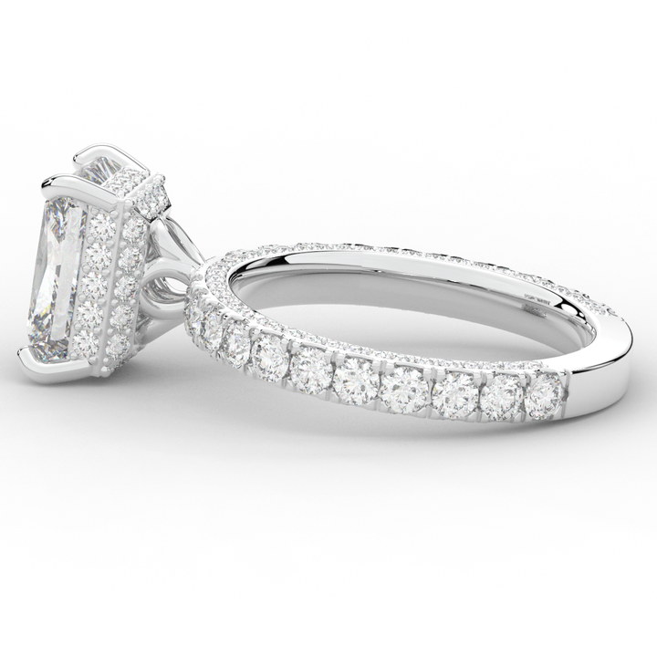 3.00CT.TW RADIANT LAB DIAMOND ENGAGEMENT RING