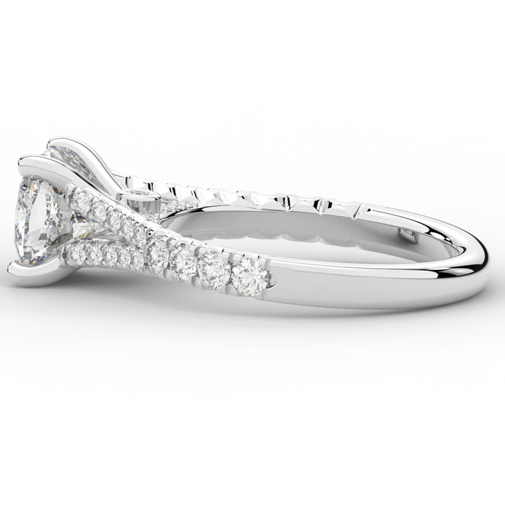 2.45CT.TW CUSHION LAB DIAMOND ENGAGEMENT RING