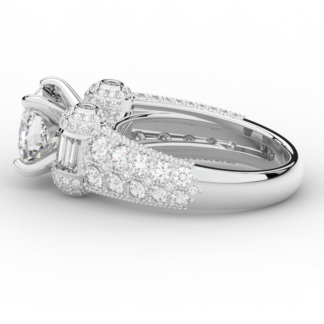 4.75CT.TW CUSHION LAB DIAMOND ENGAGEMENT RING