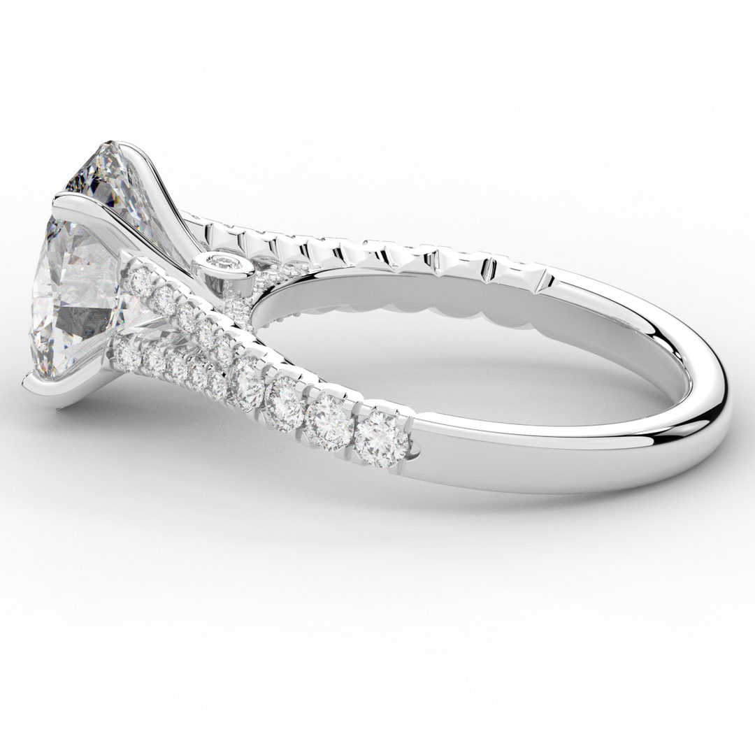 3.45CT.TW OVAL LAB DIAMOND ENGAGEMENT RING