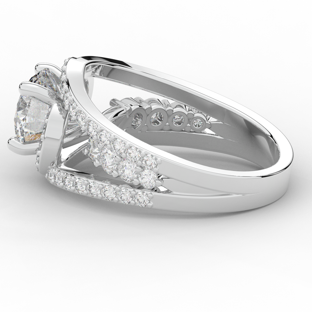 3.30CT.TW ROUND LAB DIAMOND ENGAGEMENT RING