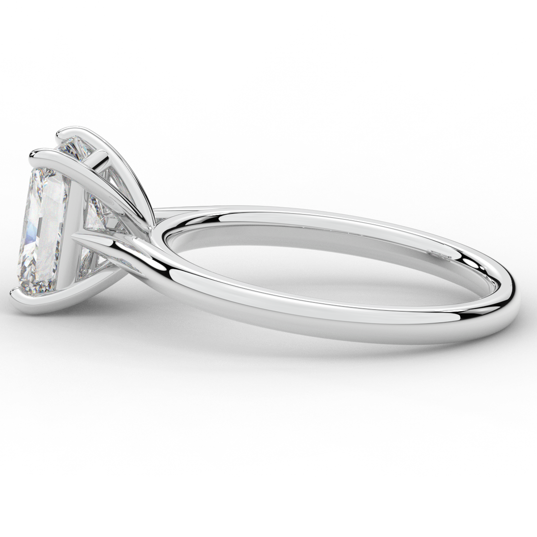 2.00CT RADIANT LAB DIAMOND SOLITAIRE ENGAGEMENT RING