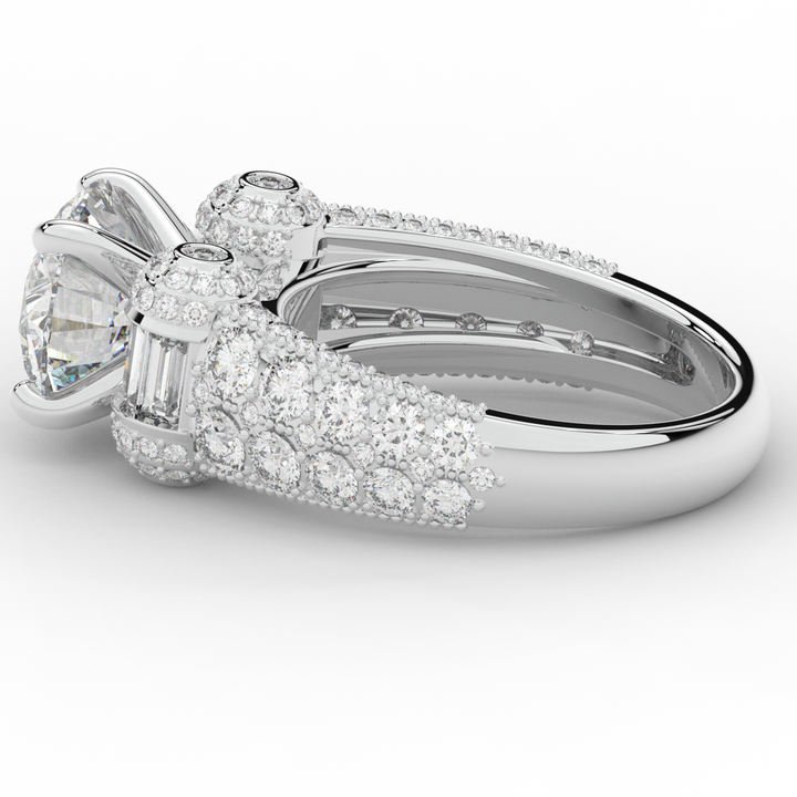 4.75CT.TW ROUND LAB DIAMOND ENGAGEMENT RING