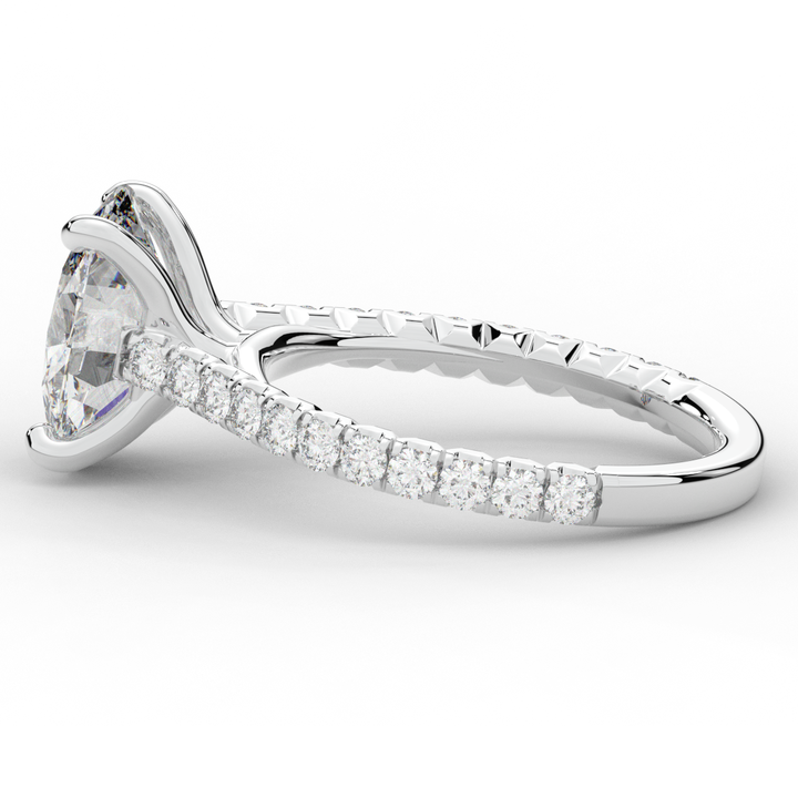 2.40CT.TW OVAL LAB DIAMOND ENGAGEMENT RING