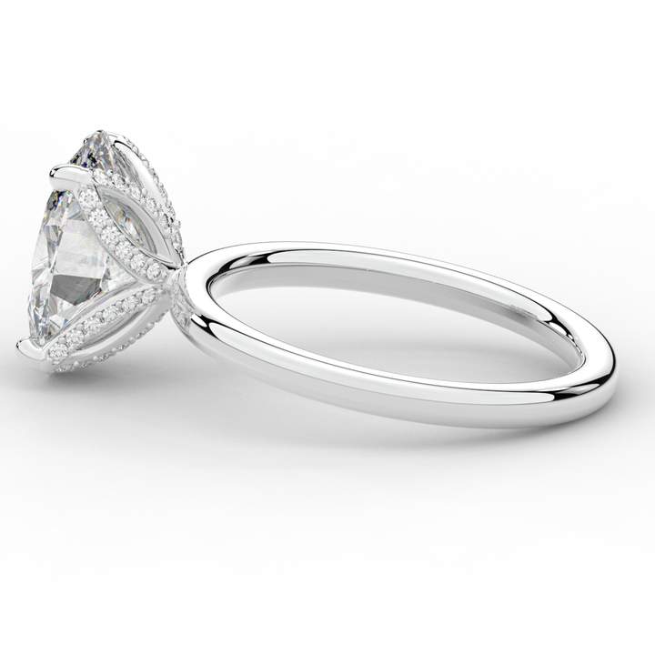 3.10CT.TW OVAL LAB DIAMOND ENGAGEMENT RING