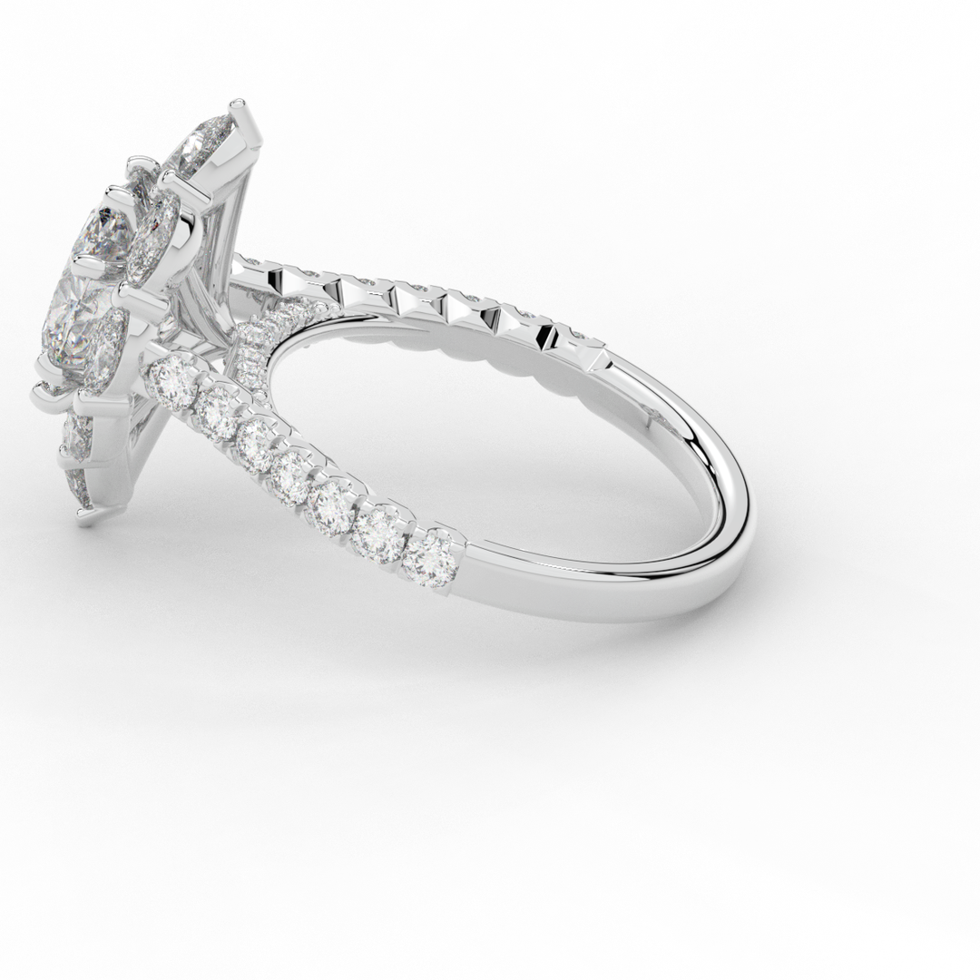 2.75CT.TW OVAL LAB DIAMOND HALO ENGAGEMENT RING