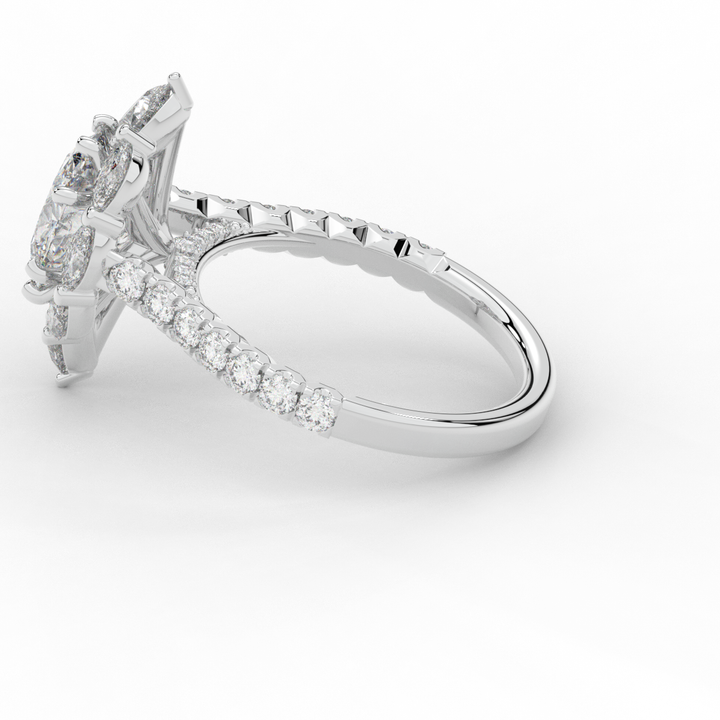 2.75CT.TW OVAL LAB DIAMOND HALO ENGAGEMENT RING