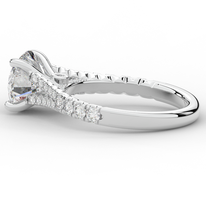 2.45CT.TW ROUND LAB DIAMOND ENGAGEMENT RING