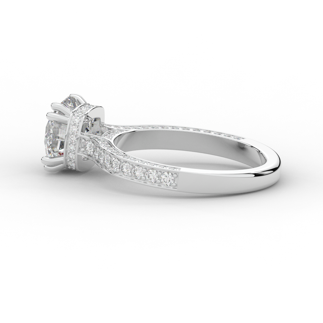 2.60CT.TW ROUND LAB DIAMOND SOLITAIRE ENGAGEMENT RING