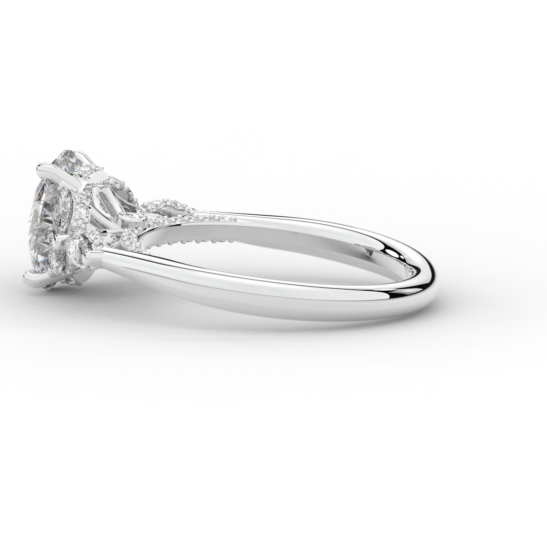 2.00CT.TW OVAL LAB DIAMOND ENGAGEMENT RING