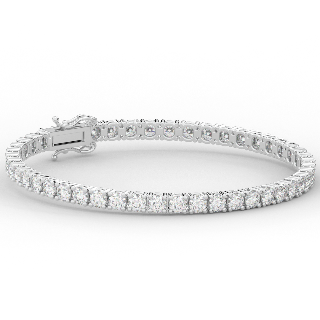 7.00CT.TW ROUND LAB DIAMOND TENNIS BRACELET