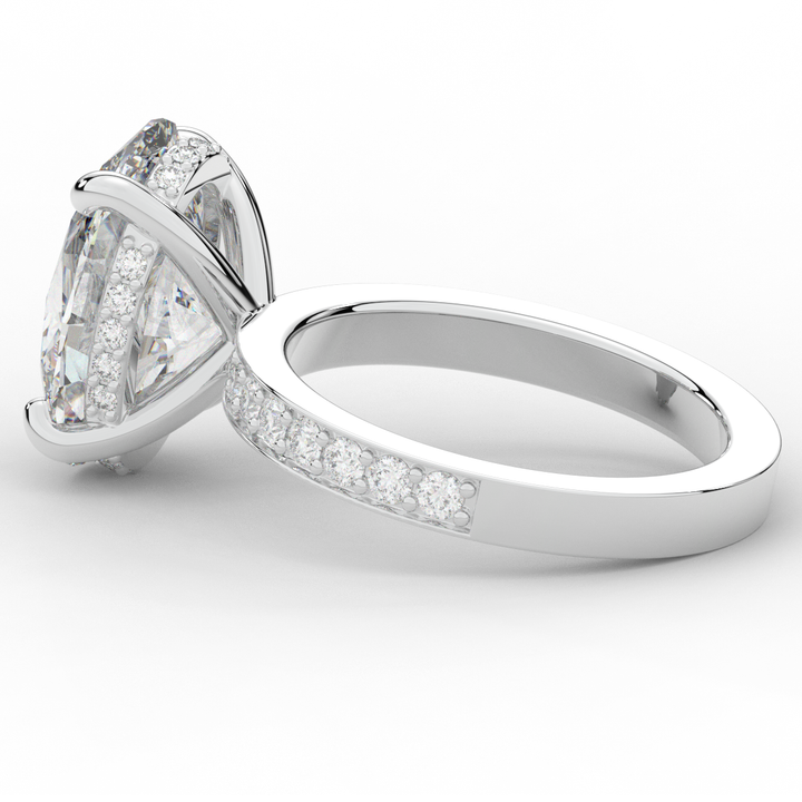 4.30CT.TW OVAL LAB DIAMOND BAND ENGAGEMENT RING