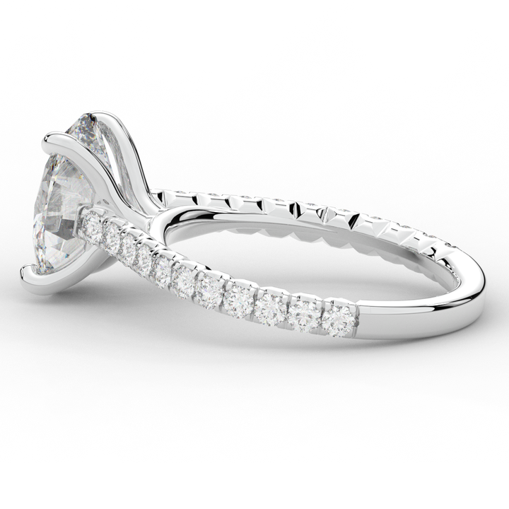 2.40CT.TW OVAL LAB DIAMOND ENGAGEMENT RING