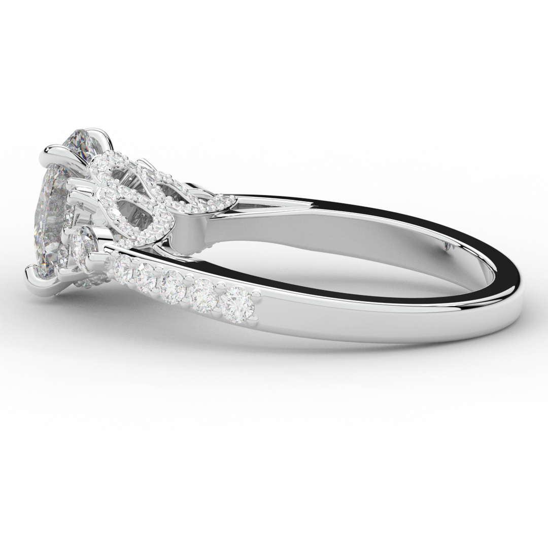 1.35CT.TW OVAL LAB DIAMOND ENGAGEMENT RING