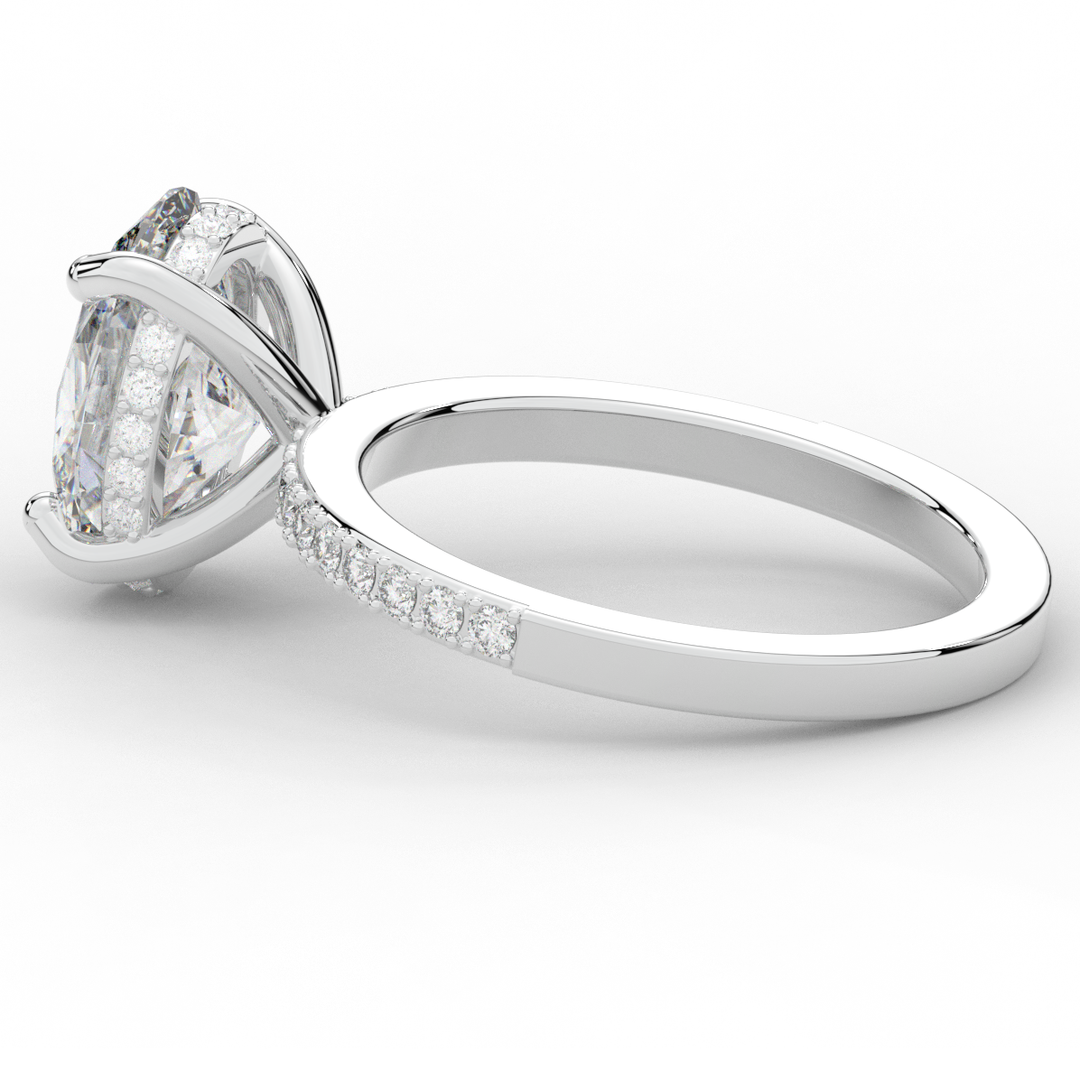 2.70CT.TW OVAL LAB DIAMOND SOLITAIRE ENGAGEMENT RING