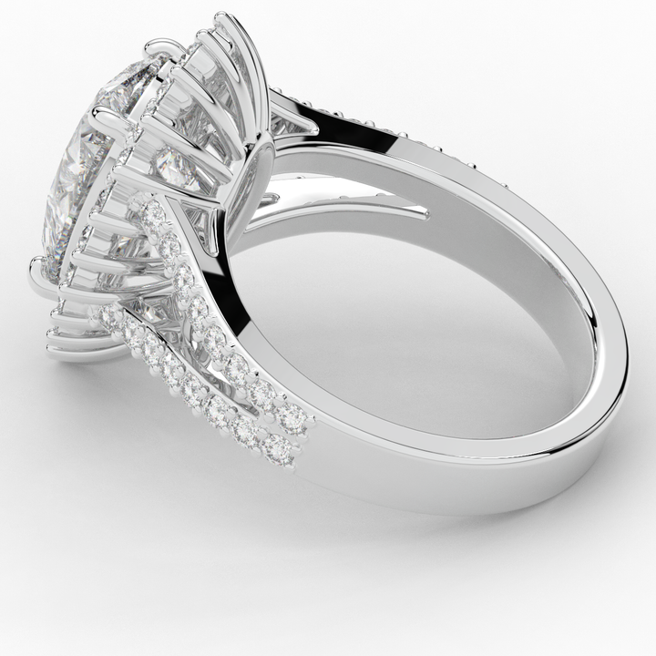 3.60CT.TW ROUND LAB DIAMOND ENGAGEMENT RING