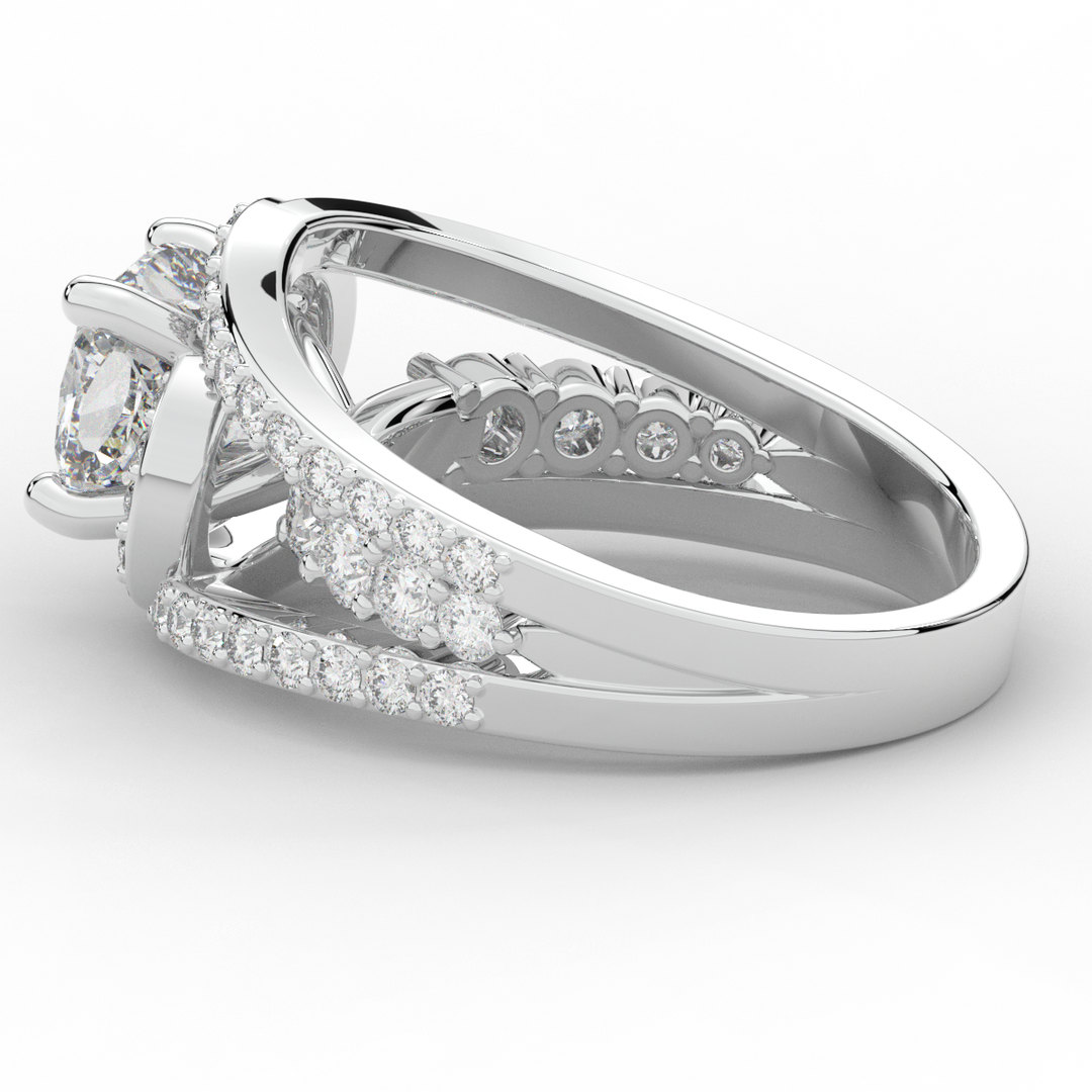 3.30CT.TW CUSHION LAB DIAMOND ENGAGEMENT RING