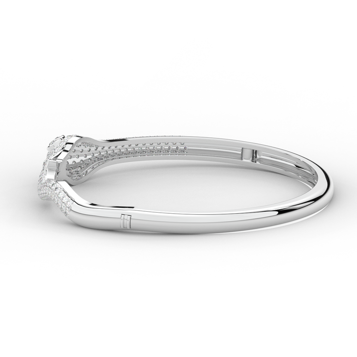 2.00CT.TW ROUND AND PEAR LAB DIAMOND SNAKE BANGLE