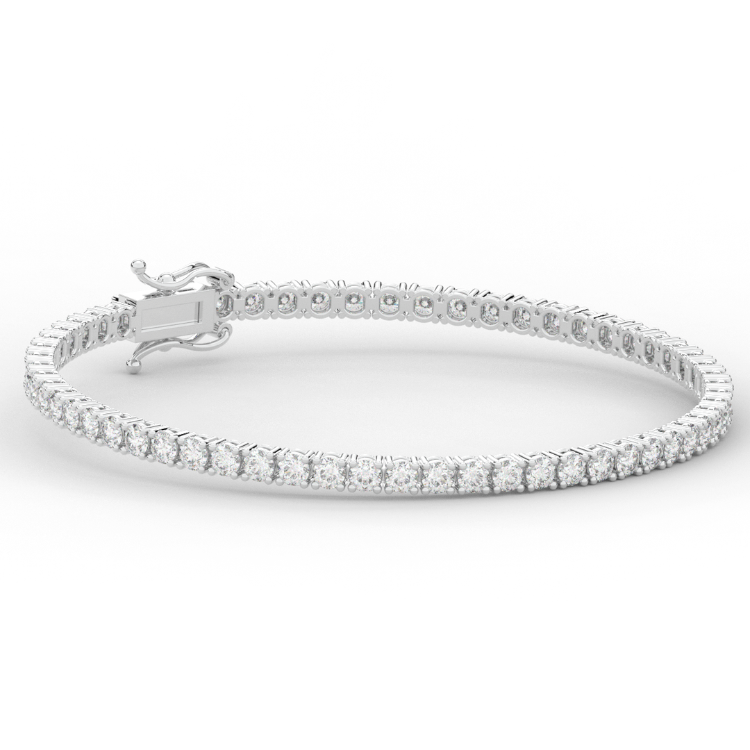 5.00CT.TW ROUND LAB DIAMOND TENNIS BRACELET