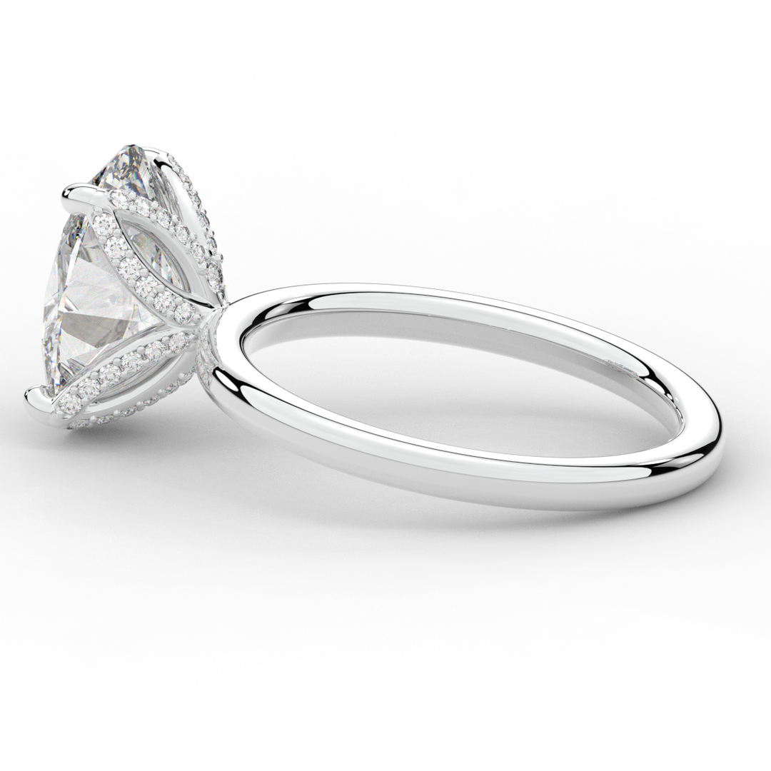 3.10CT.TW OVAL LAB DIAMOND ENGAGEMENT RING