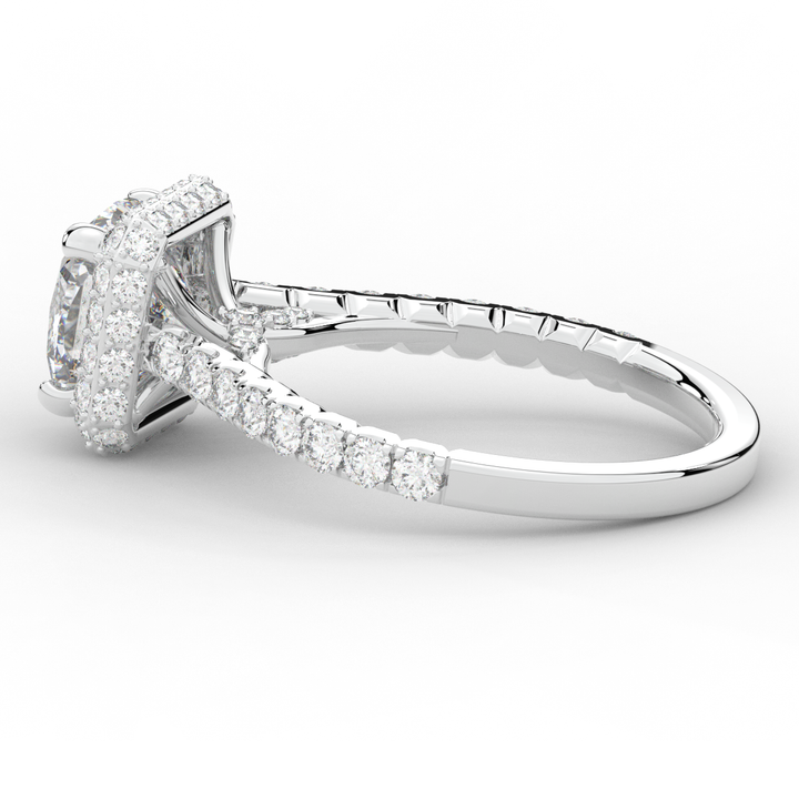 2.75CT.TW CUSHION LAB DIAMOND HALO ENGAGEMENT RING