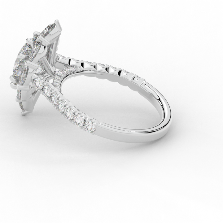 2.75CT.TW OVAL LAB DIAMOND HALO ENGAGEMENT RING