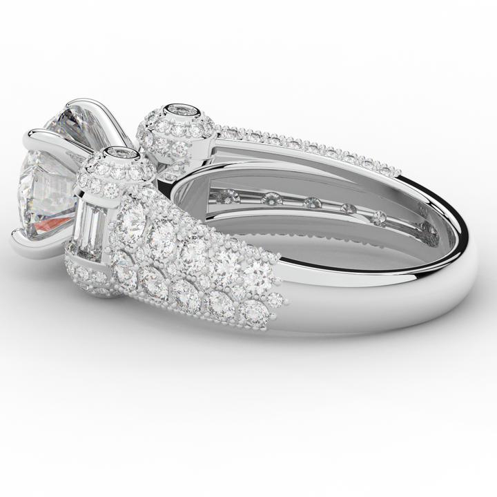 4.75CT.TW ROUND LAB DIAMOND ENGAGEMENT RING