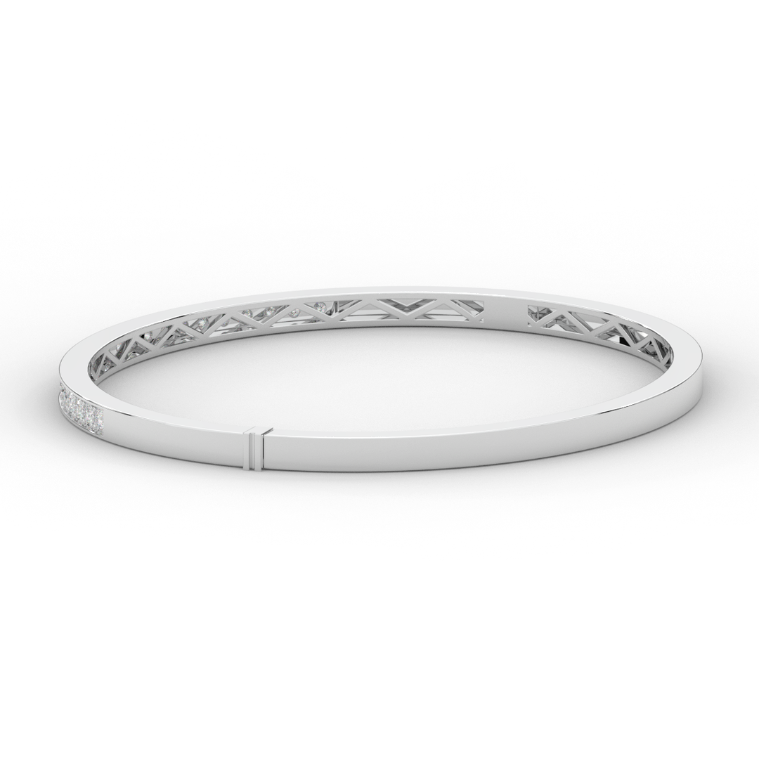 0.90CT.TW ROUND LAB DIAMOND BANGLE