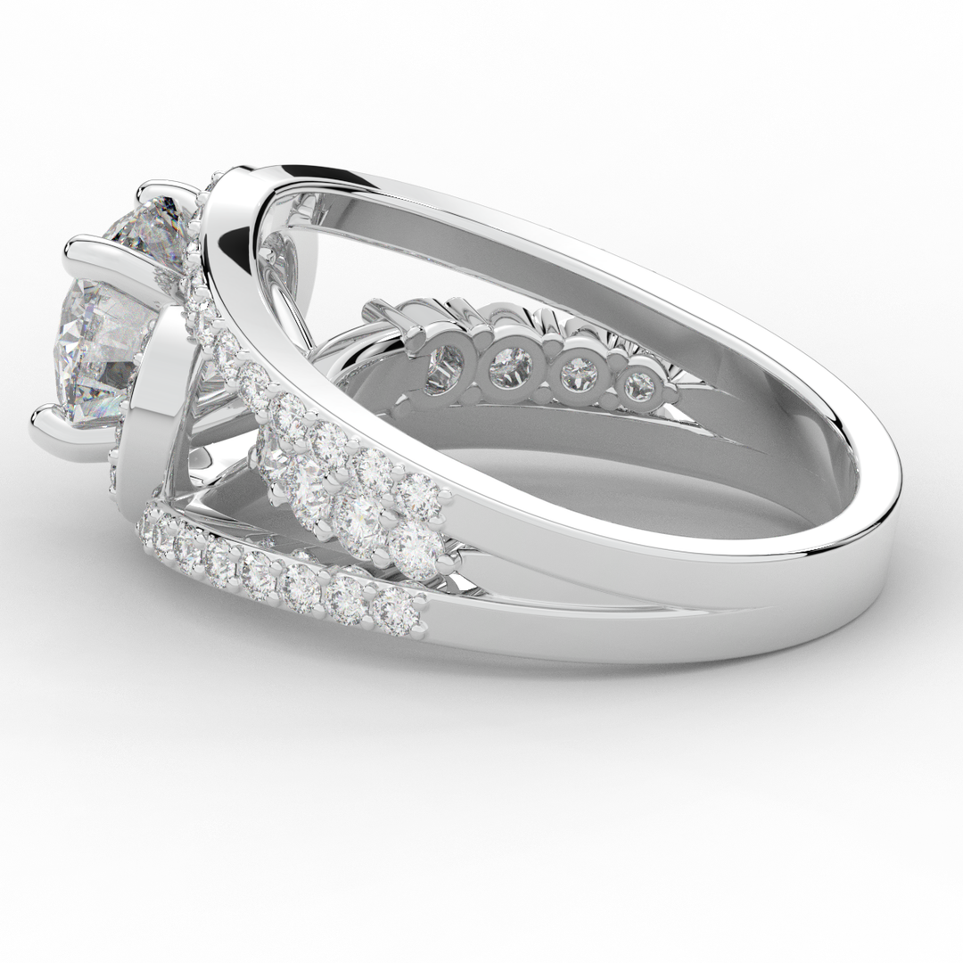 3.30CT.TW ROUND LAB DIAMOND ENGAGEMENT RING