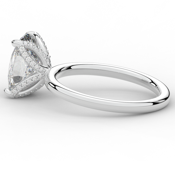 3.10CT.TW CUSHION LAB DIAMOND ENGAGEMENT RING