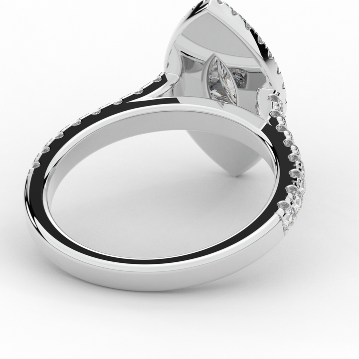 1.00CT.TW MARQUISE LAB DIAMOND HALO ENGAGEMENT RING