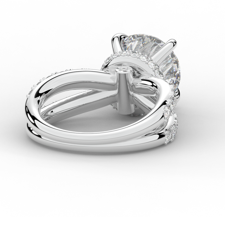 6.25CT.TW ROUND LAB DIAMOND ENGAGEMENT RING