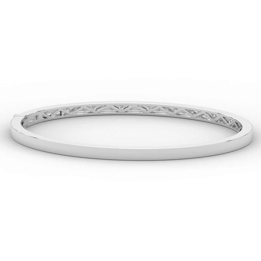 0.90CT.TW ROUND LAB DIAMOND BANGLE