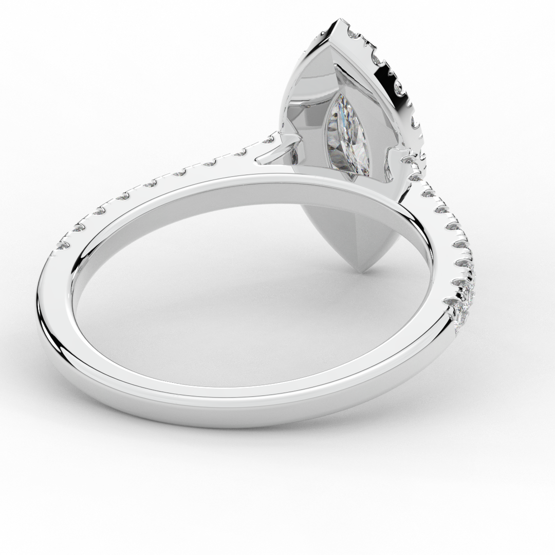 0.80CT.TW MARQUISE LAB DIAMOND HALO ENGAGEMENT RING