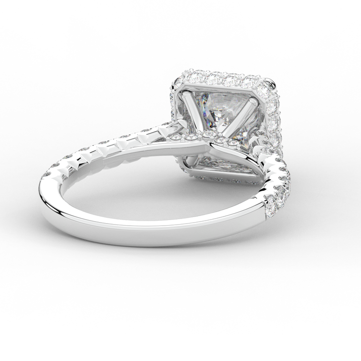 2.75CT.TW CUSHION LAB DIAMOND HALO ENGAGEMENT RING