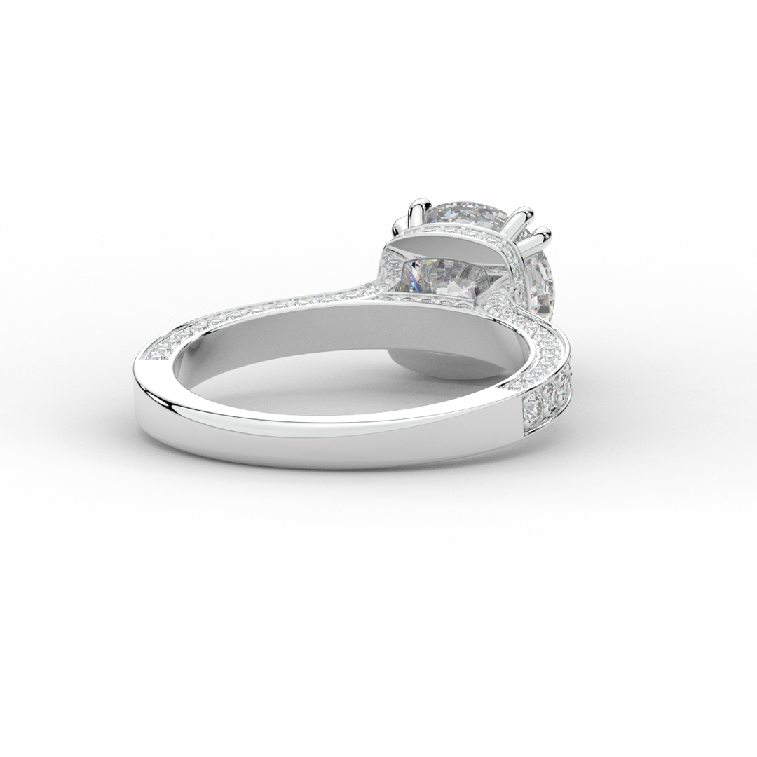 2.60CT.TW ROUND LAB DIAMOND SOLITAIRE ENGAGEMENT RING