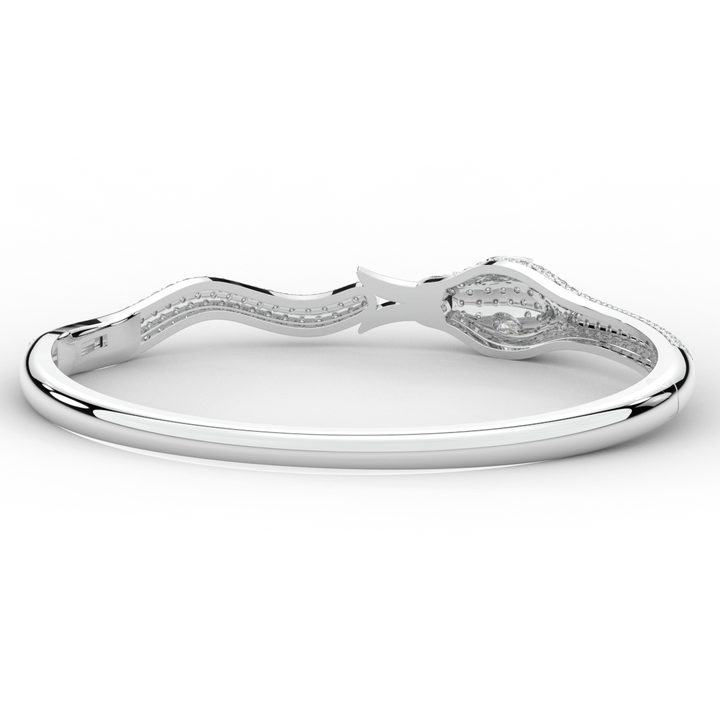 2.00CT.TW ROUND AND PEAR LAB DIAMOND SNAKE BANGLE