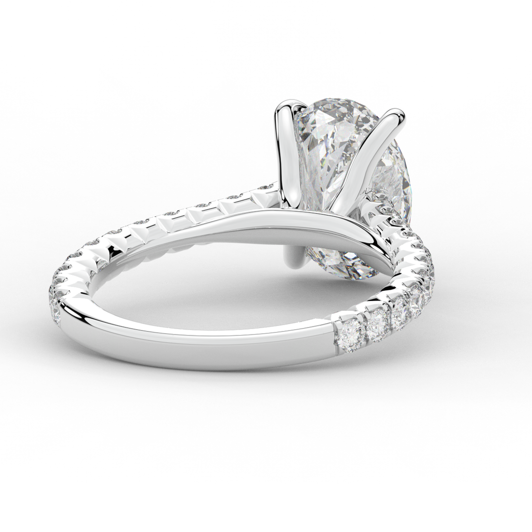 2.40CT.TW OVAL LAB DIAMOND ENGAGEMENT RING