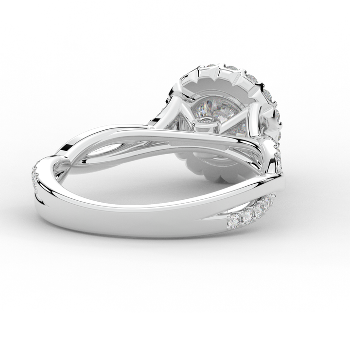 1.30CT.TW ROUND LAB DIAMOND ENGAGEMENT RING