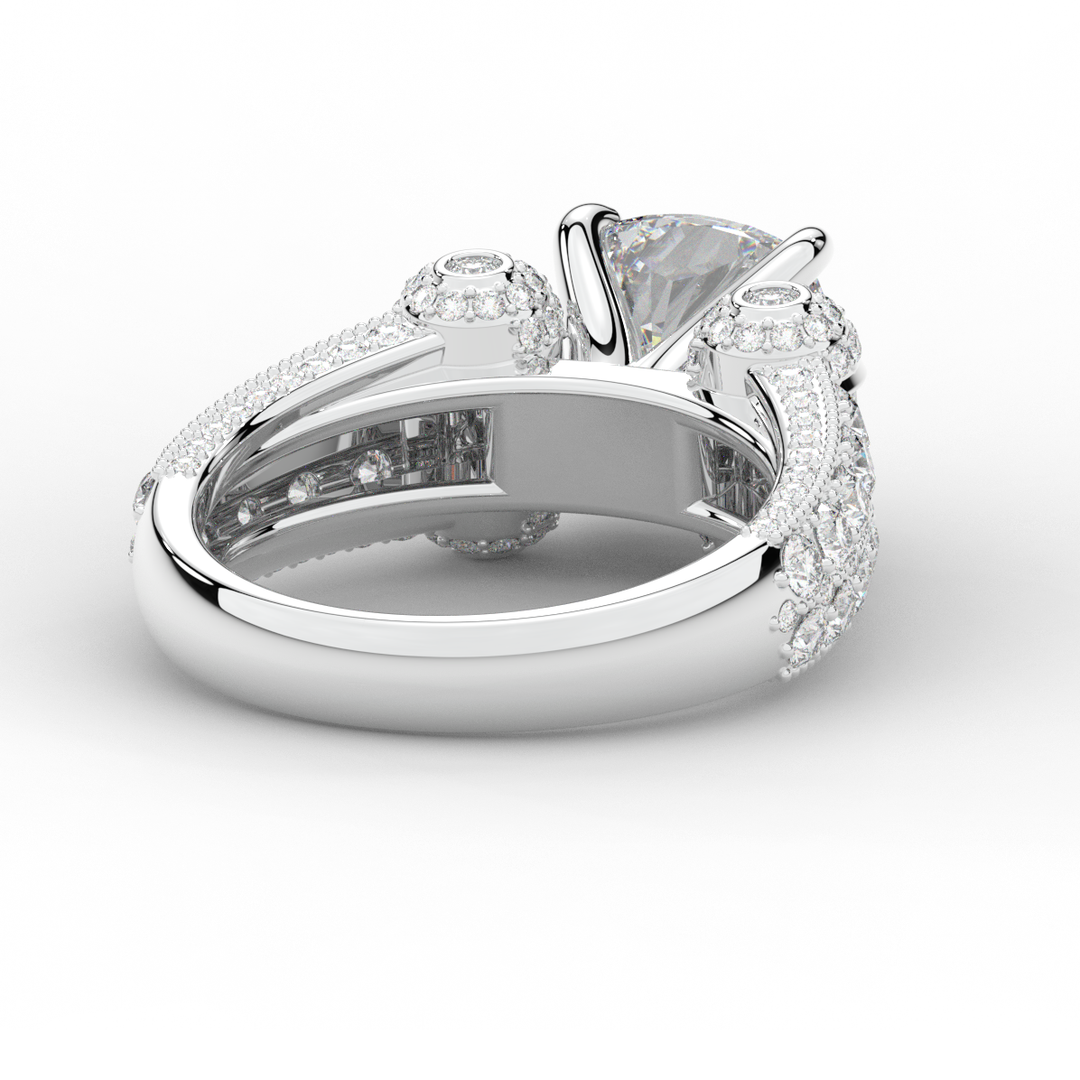 4.75CT.TW CUSHION LAB DIAMOND ENGAGEMENT RING