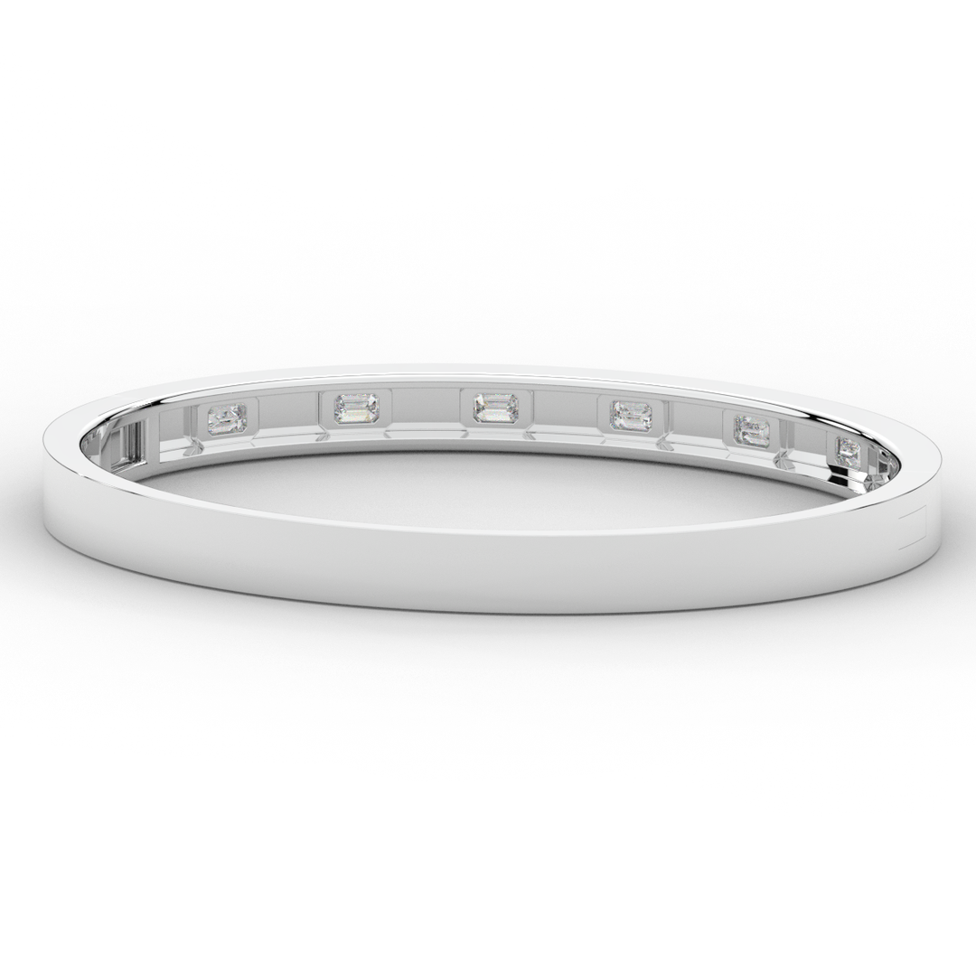 1.25CT.TW ROUND LAB DIAMOND BEZEL SET BANGLE