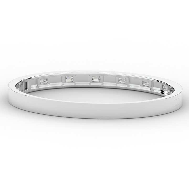 1.25CT.TW ROUND LAB DIAMOND BEZEL SET BANGLE