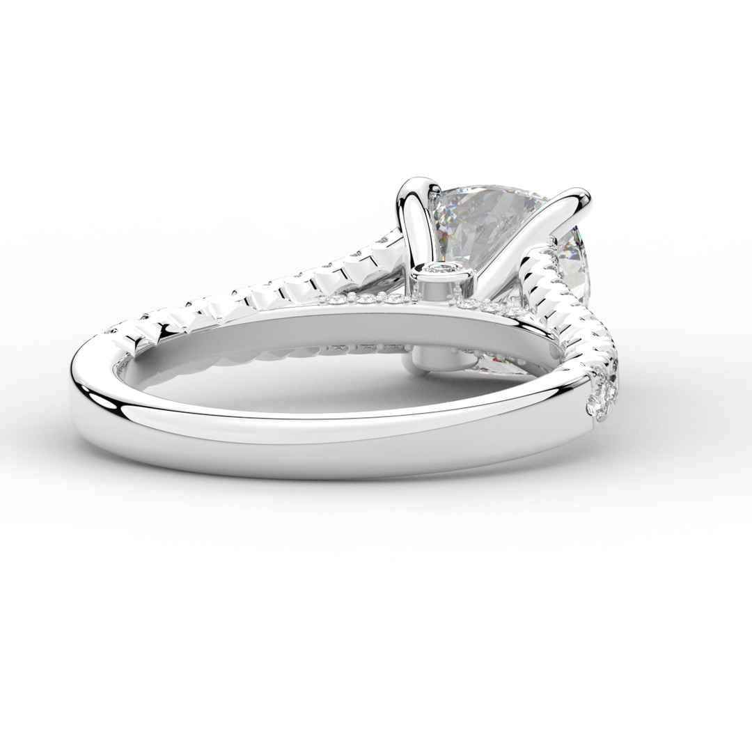 2.45CT.TW CUSHION LAB DIAMOND ENGAGEMENT RING