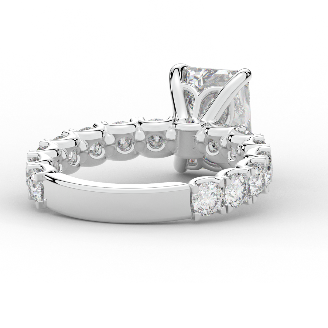 4.35CT.TW EMERALD CUT LAB DIAMOND ENGAGEMENT RING