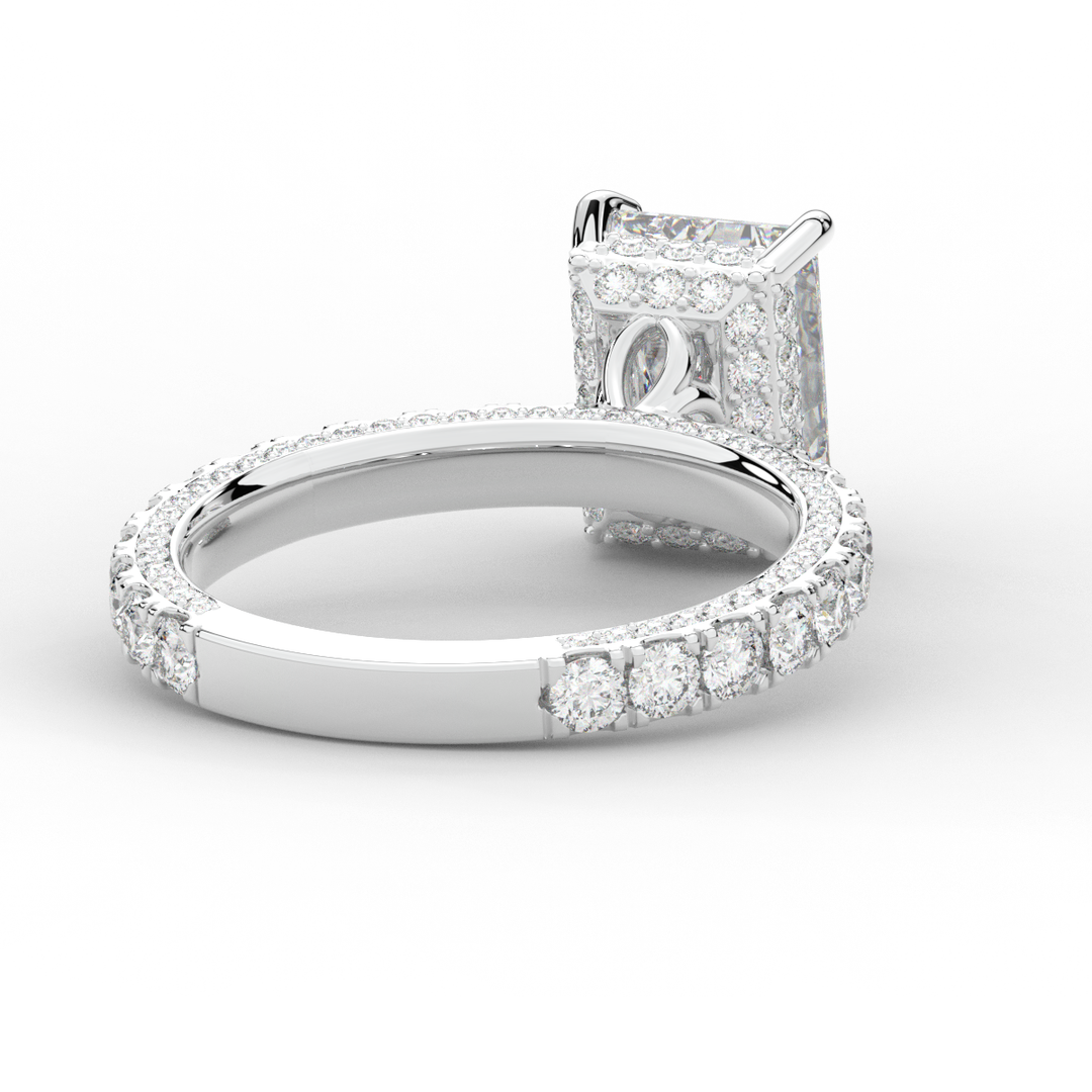 3.00CT.TW RADIANT LAB DIAMOND ENGAGEMENT RING