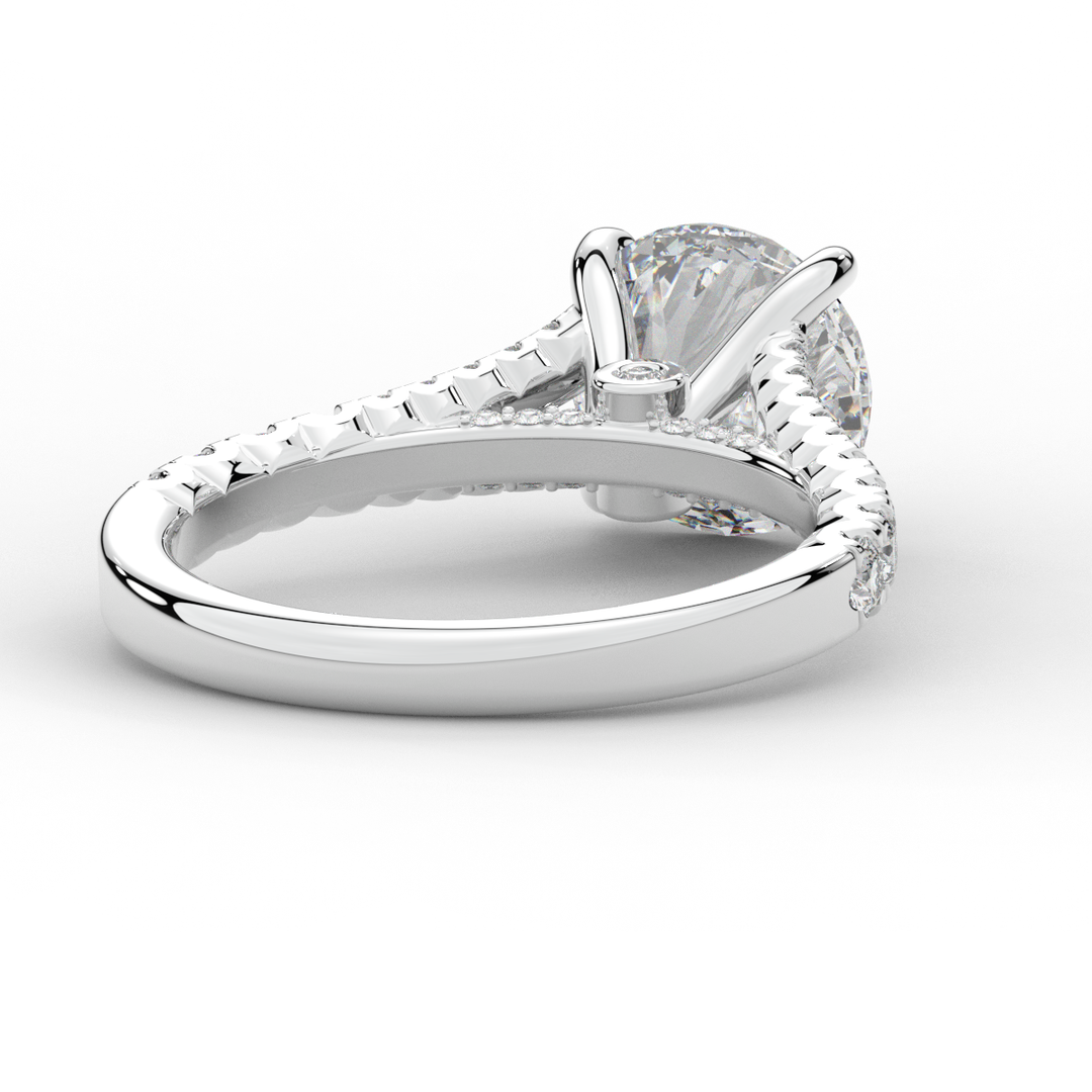 2.45CT.TW ROUND LAB DIAMOND ENGAGEMENT RING