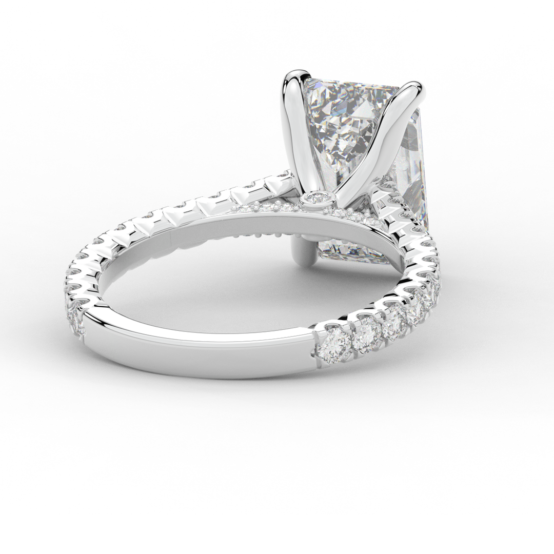 4.25CT.TW EMERALD CUT LAB DIAMOND SOLITAIRE ENGAGEMENT RING