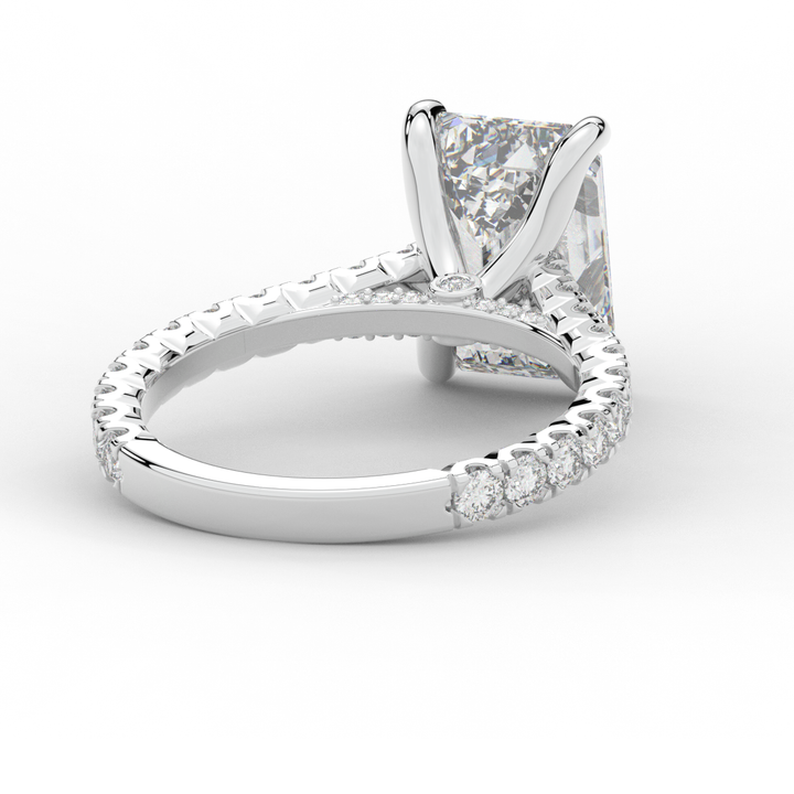 4.25CT.TW EMERALD CUT LAB DIAMOND SOLITAIRE ENGAGEMENT RING