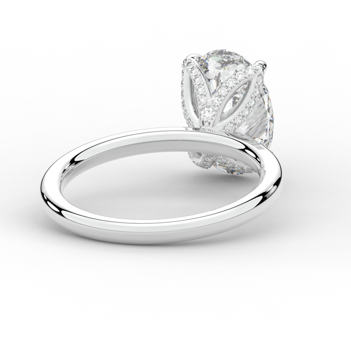 3.10CT.TW OVAL LAB DIAMOND ENGAGEMENT RING